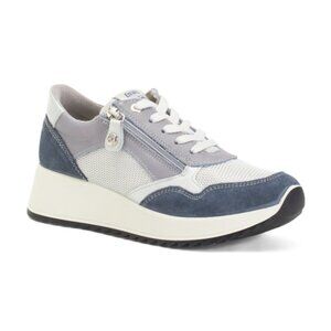 ENVAL SOFT Made In Italy Leather Sneakers With Lateral Zip